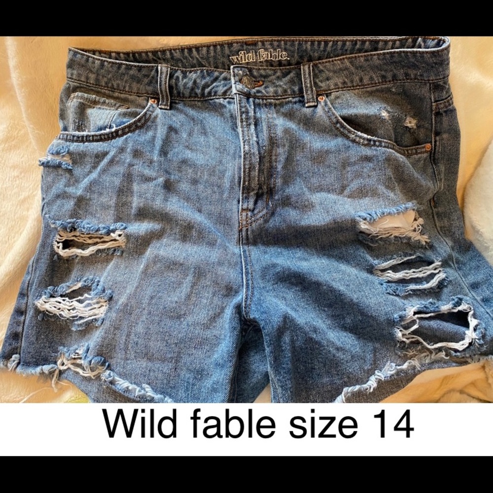 Wild fable high rise denim shorts